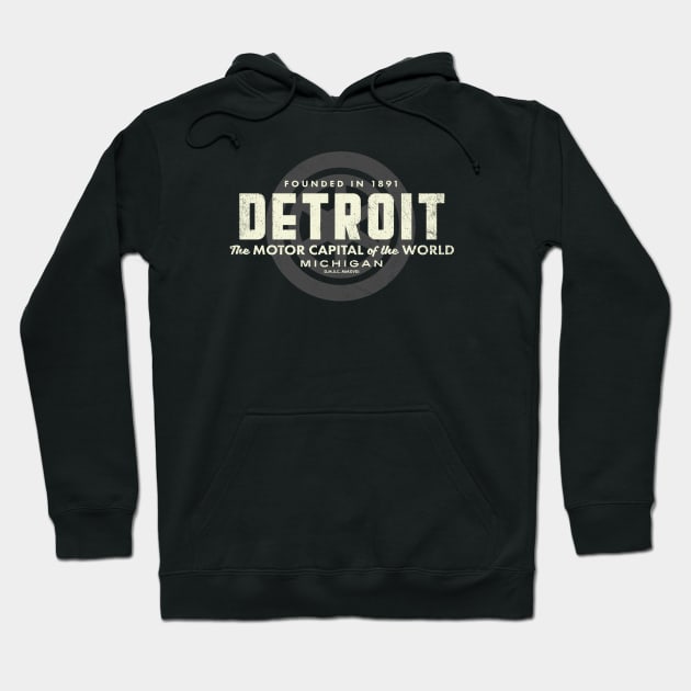 Detroit, Michigan - Tire Wheel Hoodie by deadmansupplyco